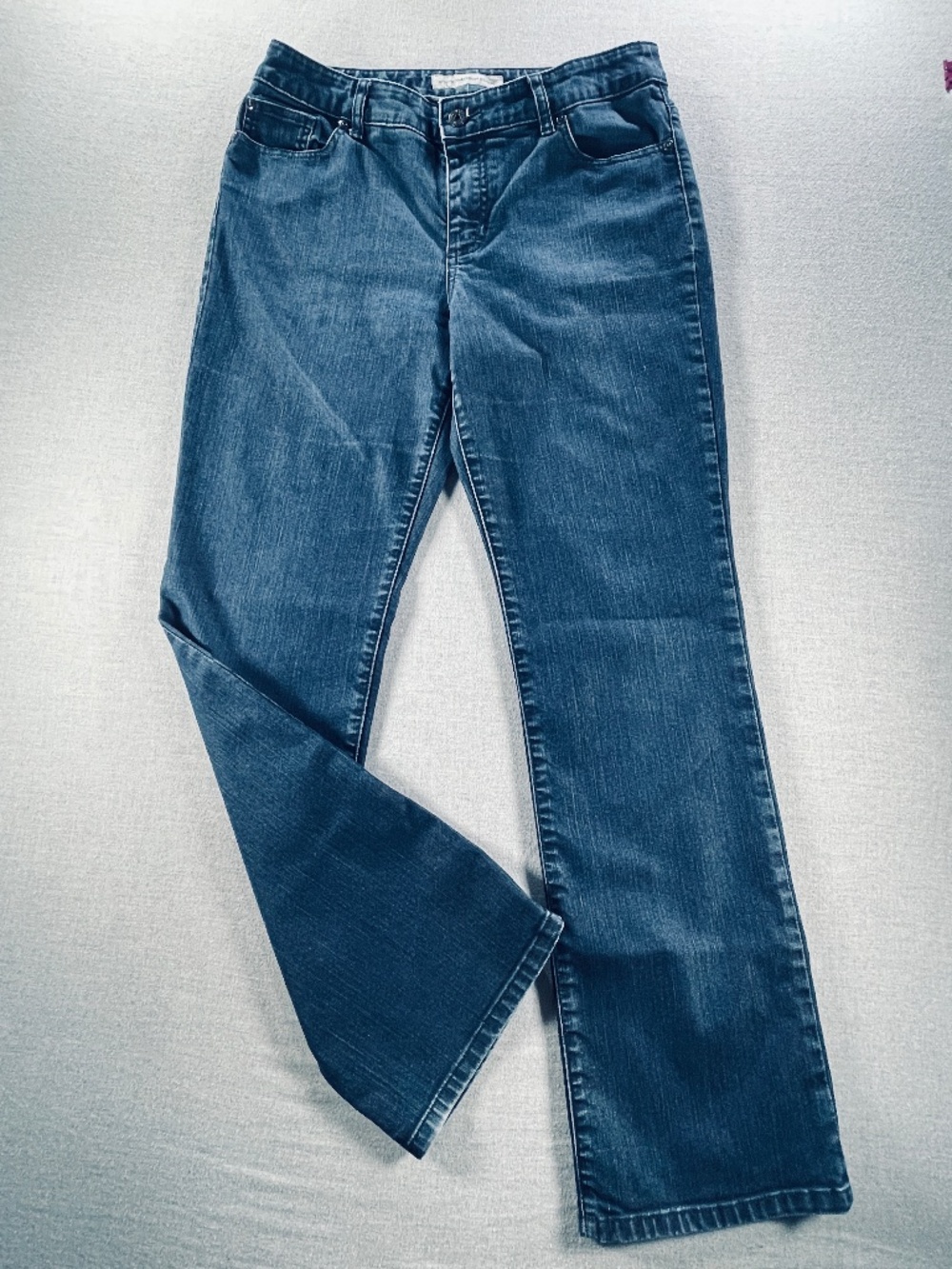 Chico's Platinum Denim Bootcut Jeans Dark Wash Size 1.5 US 10 Stretch